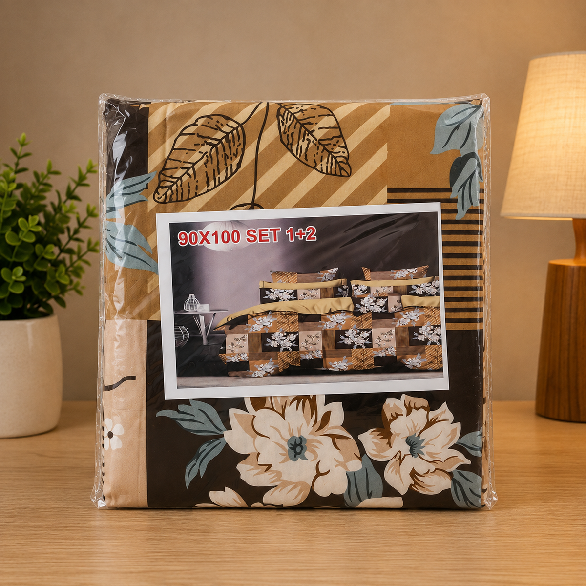 Floral Printed Double Bedsheet Set – 90×100 | Set of 2